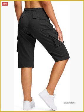 Lightweight Hiking Cargo Shorts Knee Length Bermuda Capris